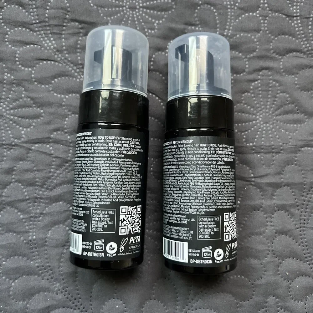 Dr Bosley Volumizing Treatment 3.4oz 2pc Saw Palmetto Biotin Hair Thickening Tre